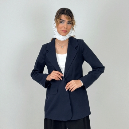 کت لینن پشت چاکدار کد : 61602 ( پک دوتایی یک رنگ )