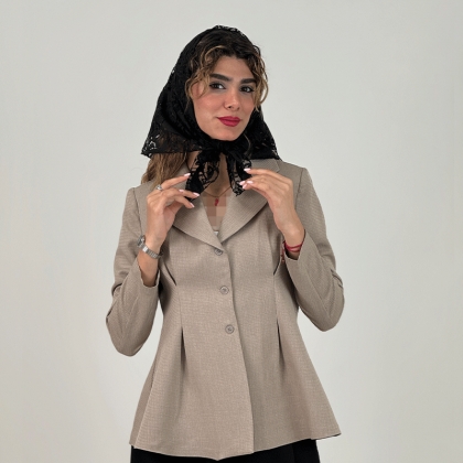 کت بزیاق بیسکوییتی پیلی دار کد : 61549 ( پک دو تایی یک رنگ )